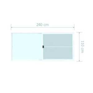 หน้าต่าง Aluminium F-S-S-F มุ้ง 4 บาน 240x110 ซม. สีขาว SCG HOME