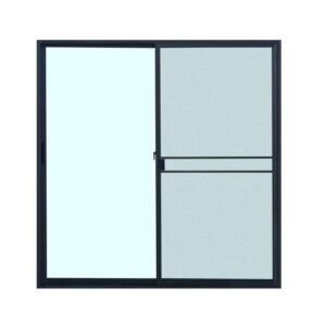 ประตูบาน Aluminium S-S มุ้ง 160 x 205 ซม. สีดำ SCG HOME