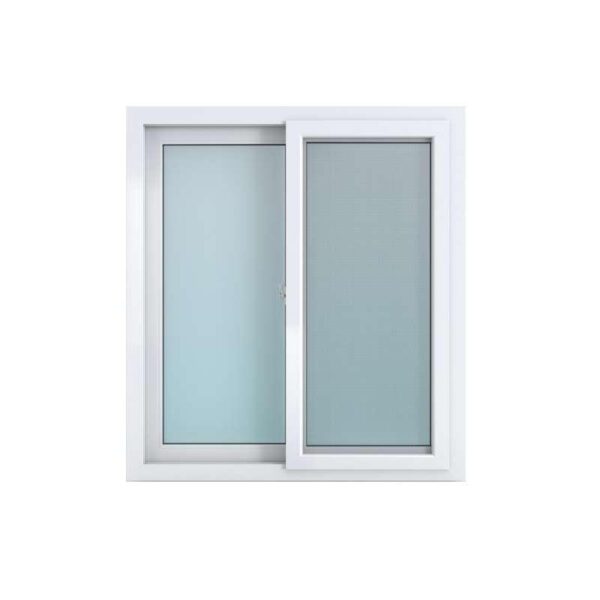 หน้าต่าง UPVC บานเลื่อนคู่ มีมุ้ง 100x110x6 ซม. สีขาว SCG HOME