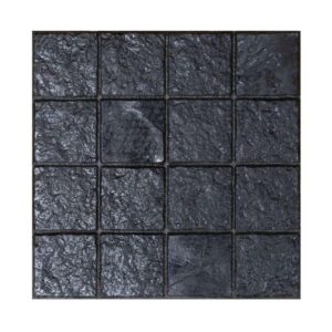 กระเบื้องคอนกรีตปูพื้น สุพีเรีย ลาย คอบ 16 สีดำ ขนาด 40x40x3 ซม.