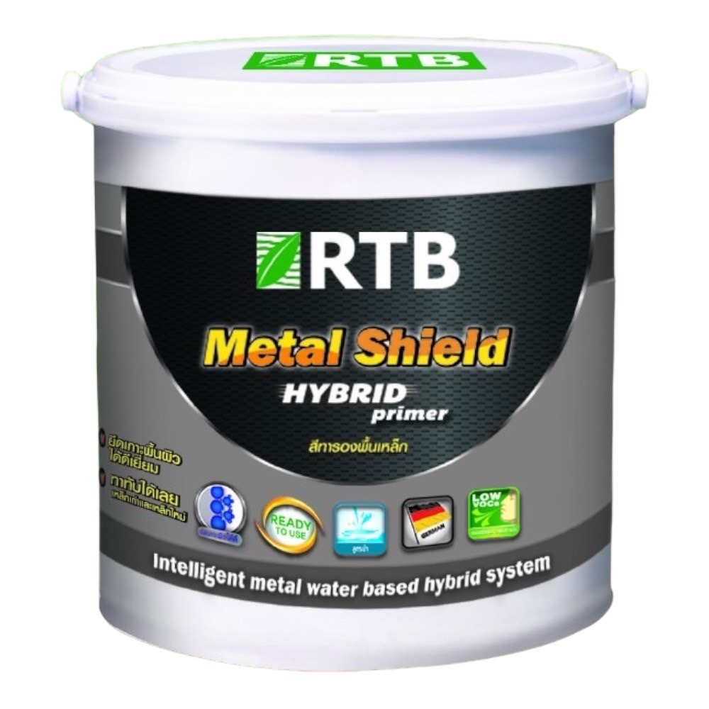 RTB Paint - สีรองพื้นทาเหล็ก Metal Shield Hybrid Primer 1 gal. สีดำ ME-PM05-M